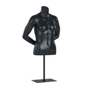 Wholesale Black Sports Realistic Woman Mannequin Upper-Body