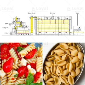 Máquina de Produção de Macarrão Máquinas de Massa Seca Linhas de Produção de Massa Curta