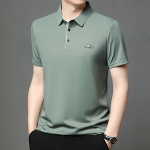 Men's Commuting Casual Short Sleeved Polo Business Daily Double Wear