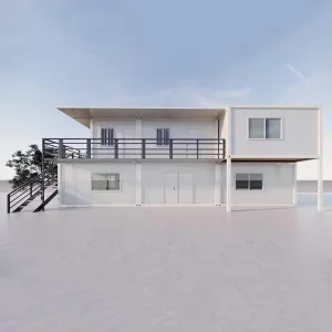High Quality Double Storey Building Hurricane Proof Prefab Houses 2 Bed 2 Bath Prefabricated Flat Pack Homes Hotel