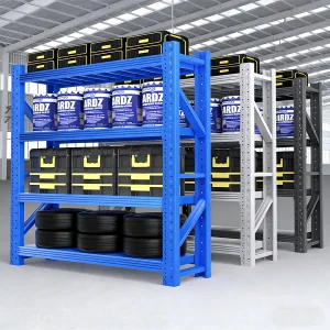 Heavy Duty Metal Shelves Warehouse 4 Tier Metal Adjustable Shelving Assembly Steel Stacking Shelves Garage Storage Stacking Rack