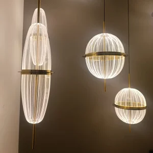 Modern Acrylic Hanging Lighting Living Room Interior Decoration LED Pendant Light