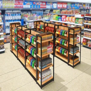 Guichang Modern Steel Metal Shelves Light Duty Store Grocery Shelves Supermarket Store Display Racks