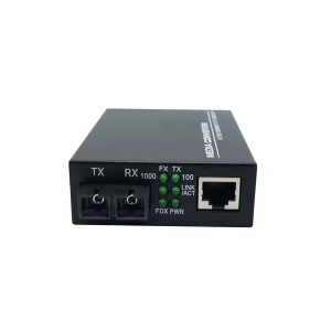 Gigabit Optical Converter 10/100/1000M 20KM Single Mode Dual Fiber Media Converter