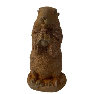 Garden Metal Cast Iron Marmot Sculpture