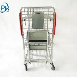 OEM Logistic Warehouse Workshop Folding Laundry Picking Roll Cage Cart Trolley