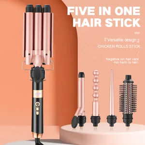 5 in 1 Interchangeable Multifunctional Hair Curler