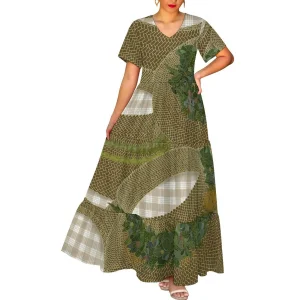 Hawaii Puakenikeni Womens Short Sleeved Dress