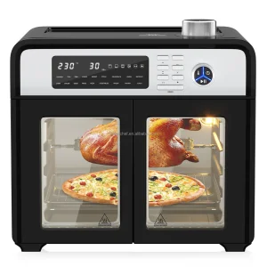 Big Volume Convection Oven Horno Freidora De Aire French Doors Digital Countertop Air Fryer Oven Combo With Visible Window
