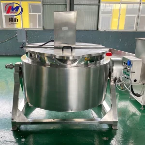 Industrial Steam Electric Oil Sugar Chicken Tilting Cooking Machine Double Jacketed Kettle