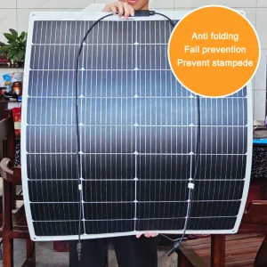 US Stock 100W-400W Thin Film Flexible Solar Panels Home Use Roof USB Output Port Solar Charger for Car RV Boat