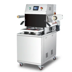 Semi-automatic Fresh Meat Vegetable Vacuum Skin Packaging Machine for Tray Paper Cardboard