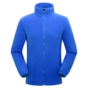 Outdoor Autumn/Winter Solid Fleece Lining Windbreaker Jacket Thickened Unisex Warm Activity Clothing