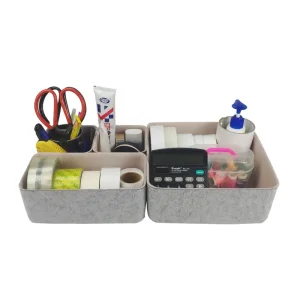 Discount Felt Desk Drawer Organizers Dividers Small Shallow Felt Storage Box for Office Suppliers Closet Cabinet Makeup Companies, Company