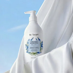Use After Daily Bathing Fragrance-Free Dry Skin Hyaluronic Acid Non-Greasy Turmeric Body Lotion Bottle