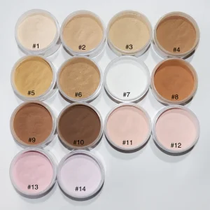 Wholesale 14 Color Mineral Makeup Paperboard Loose Setting Powder Containers SPF 30 Waterproof Oil-Control Natural Finish