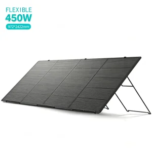لوحة شمسية متعددة الاستخدامات 450W للمقطورات مع دعامة قابلة للتعديل