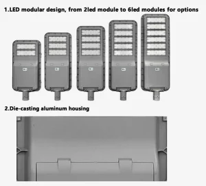 Split Type Solar Street Light Pole 50W-300W IP65 LED Solar Powered Light with Separate Panel