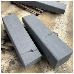 Tumbled Hainan Black Basalt Landscape Curbstone