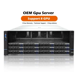 Hot Sale AMD EPYC 7002/7003 Deepseek Ai Server 4U Inteligencia Artificial Dual Width 8 GPU Video Server Rack