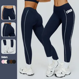 Wholesale Custom Logo Slimming Sports Running Clothing Women's Yoga Gym Leggings