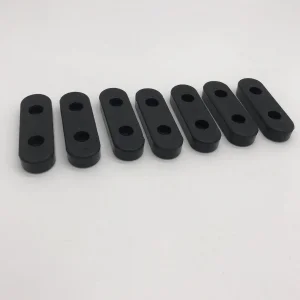 Black Double Hole Rubber Pad Anti-Slip Shock Absorption Shim for Machinery Equipment