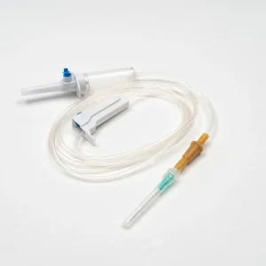 Juego de Infusión I. V. Desechable para Adultos 48 Goteo Cámara de Látex para Atención de Emergencia