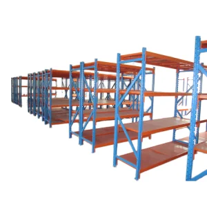 Adjustable Steel Industrial Shelving System Powder Coated Metal Decking Rack Warehouse Storage Pallet Racking 3-Layer CE