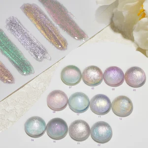 20 Colors Pearl Rubber Base with Fine Pearl Powder Soft Touch Strong Adhesion Long-lasting Primer for Customised Nail Salon