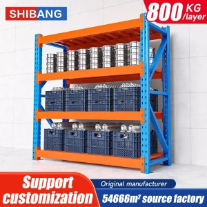 Shibang Heavy Duty Industrial Shelves Storage Rack 800KG Steel Warehouse Metal Racking Stacking Shelves