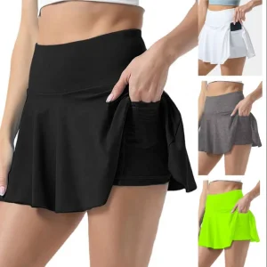 Women's Fitness Sports Storable Quick Dry High - Waisted Tennis Skirts