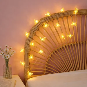Melhores Vendas 20 Luzes de Fada em Forma de Borboleta com LED Alimentadas por Bateria - Luzes para Interior e Exterior para Decoração de Quarto, Casamento, Natal e Festa