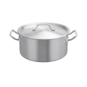 Heavy-Duty Stainless Steel Stock Pot with Lid Popular Cookware Equipment for Hotels &amp; Restaurants