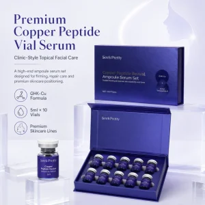 Seek Pretty GHK Cu Vial Blue Copper Peptide Face Serum Anti-Aging Moisturizing Repairing for Skin Care Serum Facial Care