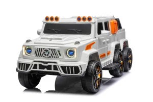 6-Wheeled Kids Electric Ride On SUV 6x6 Off-Road Expedition Truck With Roof Searchlights Side Storage Boxes For Ages 2-10