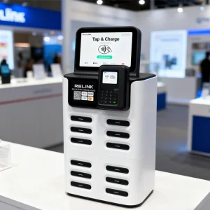 12-Slots Smart Shared Power Bank Rental Kiosk with NFC &amp; Instant Charging - Integrated Vending Machine &amp; POS System (OEM/ODM)