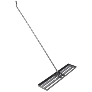 48"x10" Lawn Leveling Tool, Heavy Duty Effort Saving Lawn Level Rake, 7FT Steel Handle Lawn Leveler for Yard Garden Golf Course