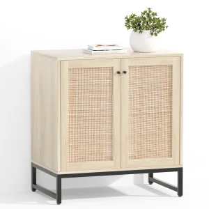 Wooden Rattan Kitchen Sideboard Buffet
