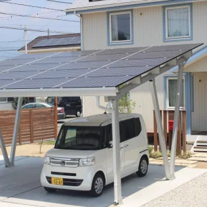 Carbon Steel Double Side Solar Carport Mounting PV Parking Lot Structure