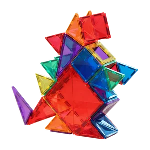 3D Educational Magnetic Tiles 100pcs Magnet Building Blocks Educational Toys Set for Kids