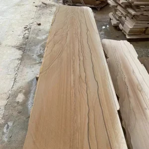 Chinese Yellow Landscape Wooden Sandstone Yellow Sandstone Slab Tiles of Sino Topstone