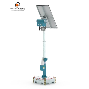 Ready To Ship Solar Powered LED Light Tower Telescopic Mast Trailer Mounted Solar For Road Construction