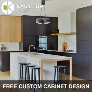 Scratch-Resistant Luxury PVC Membrane Glazed Grey Chocolate Kitchen Cabinetry MDF Kitchen Cabinet