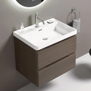Made in China Wall-Mounted Customizable Modern Bathroom Cabinet Simple Premium Bathroom Vanity with Sink Wood