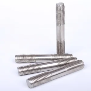 Original Color Stainless Steel Double End Thread Bolt, Natural Color Galvanizing