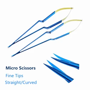 Micro Scissors Flat Handle 11mm Blades Neurosurgery Instruments