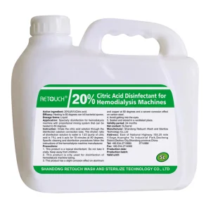 20% Citric Acid Disinfectant Solution for Effective Hemodialysis Disinfection