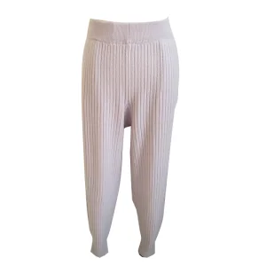 Winter Wide Leggings Ribbed Cashmere Knit Track Pants for Women