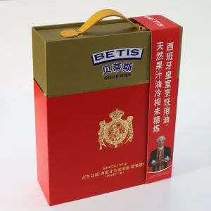 Custom Printed Matte Paperboard Rigid Box for Oil Bottle Packaging Gift &amp; Craft Use with Embossing and Glossy Lamination