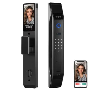 Enrique Tuya 3D Face Digital Lock Active Video Intercom Safe Fingerprint Smart Door Lock With Real Time Camera